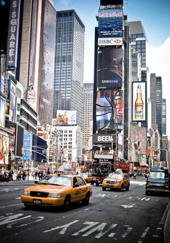 Time Square Midtown Manhattan New York City NYC Photo Photograph Thick Paper Sign Print Picture 8x12