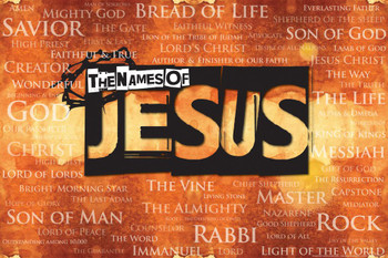 The Names of Jesus Religious Art Thick Paper Sign Print Picture 12x8