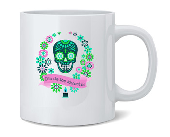 Dia de los Muertos Sugar Skull Horror Costume Ceramic Coffee Mug Tea Cup Fun Novelty Gift 12 oz