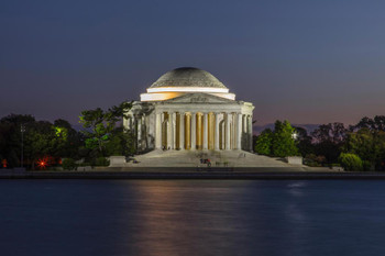 Thomas Jefferson Memorial at Night Washington DC Photo Photograph Thick Paper Sign Print Picture 12x8