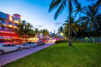 Art Deco District South Beach Miami Florida Photo Photograph Thick Paper Sign Print Picture 12x8