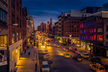 High Line Park New York City in Winter at Dusk Photo Photograph Thick Paper Sign Print Picture 12x8