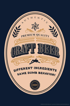 Craft Beer Label Funny Thick Paper Sign Print Picture 8x12