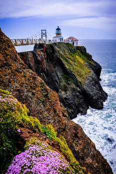 Point Bonita Lighthouse San Francisco Bay Marin Headlands California Photo Photograph Thick Paper Sign Print Picture 8x12