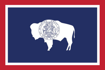 Wyoming State Flag Thick Paper Sign Print Picture 8x12