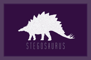 Dinosaur Stegosaurus Purple Dinosaur Poster For Kids Room Dino Pictures Bedroom Dinosaur Decor Dinosaur Pictures For Wall Dinosaur Wall Art Prints for Walls Thick Paper Sign Print Picture 12x8