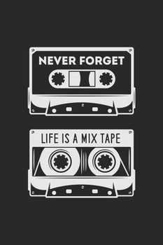 Never Forget Life Is A Mix Tape Retro Audio Cassette Thick Paper Sign Print Picture 8x12