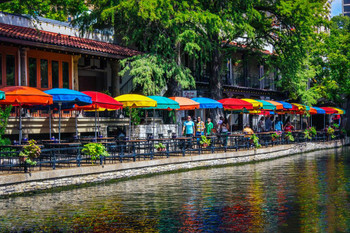 San Antonio Texas River Walk Paseo del Ro in Color Photo Photograph Thick Paper Sign Print Picture 12x8