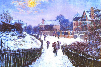 Claude Monet Boulevard Saint Denis Argenteuil in Winter Impressionist Art Posters Claude Monet Prints Nature Landscape Painting Claude Monet Canvas Wall French Thick Paper Sign Print Picture 12x8