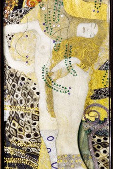 Gustav Klimt Wasserschlangen I Freundinnen Portrait Art Nouveau Prints and Posters Gustav Klimt Canvas Wall Art Fine Art Wall Decor Women Abstract Painting Cool Wall Art Print Poster 12x18