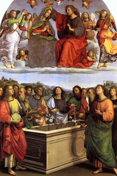 Raphael The Oddi Altarpiece Fine Art Realism Romantic Artwork Raffaello Prints Biblical Drawings Portrait Painting Wall Art Renaissance Posters Canvas Art Cool Wall Decor Art Print Poster 12x18