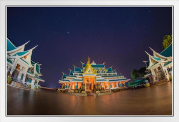 Wat Pa Phu Kon Temple Udon Thani Thailand Photo Photograph White Wood Framed Poster 20x14