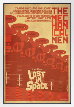 Lost In Space The Mechanical Men by Juan Ortiz Episode 57 of 83 White Wood Framed Poster 14x20