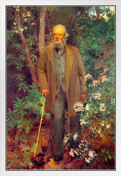 John Singer Sargent Frederick Law Olmsted Realism Sargent Painting Artwork Portrait Wall Decor Oil Painting French Poster Prints Fine Artist Decorative Wall Art White Wood Framed Art Poster 14x20