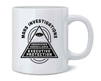 Mars Investigations Retro Noir Detective Coffee Mug 12oz