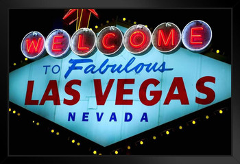 Welcome to Fabulous Las Vegas Iconic Sign Photo Photograph Art Print Stand or Hang Wood Frame Display Poster Print 13x9