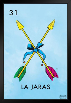 31 La Jaras Arrows Loteria Card Mexican Bingo Lottery Art Print Stand or Hang Wood Frame Display Poster Print 9x13