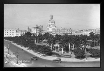 Havana Cuba Skyline 1925 Archival Retro Black and White Photo Photograph Art Print Stand or Hang Wood Frame Display Poster Print 13x9