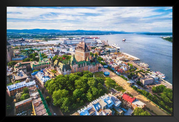 Quebec City Old Port Aerial View Quebec Canada Photo Photograph Art Print Stand or Hang Wood Frame Display Poster Print 13x9