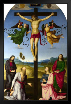 Raphael Crucifixion with the Virgin Saints and Angels Art Print Stand or Hang Wood Frame Display Poster Print 9x13