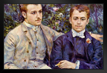 Pierre Auguste Renoir Charles und Georges Durand Ruel Realism Romantic Artwork Renoir Canvas Wall Art French Impressionist Art Poster Portrait Painting Stand or Hang Wood Frame Display 9x13