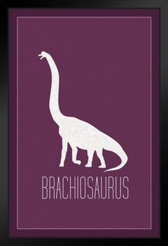 Dinosaur Brachiosaurus Purple Dinosaur Poster For Kids Room Dino Pictures Bedroom Dinosaur Decor Dinosaur Pictures For Wall Dinosaur Wall Art Prints for Walls Stand or Hang Wood Frame Display 9x13