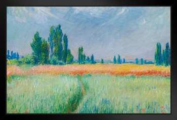 Claude Monet Wheatfield French Impressionist Painter Painting Landscape Artist Art Print Stand or Hang Wood Frame Display Poster Print 9x13