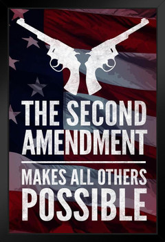 The Second Amendment Makes All Others Possible Flag Political Art Print Stand or Hang Wood Frame Display Poster Print 9x13