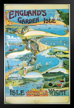 Isle of Wight England Vintage Travel Art Print Stand or Hang Wood Frame Display Poster Print 9x13
