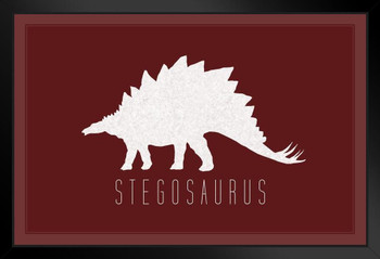 Dinosaur Stegosaurus Maroon Dinosaur Poster For Kids Room Dino Pictures Bedroom Dinosaur Decor Dinosaur Pictures For Wall Dinosaur Wall Art Prints for Walls Stand or Hang Wood Frame Display 9x13