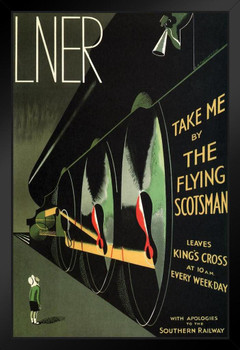 Flying Scotsman Lner Railway Edinburgh Scotland London England Vintage Travel Art Print Stand or Hang Wood Frame Display Poster Print 9x13