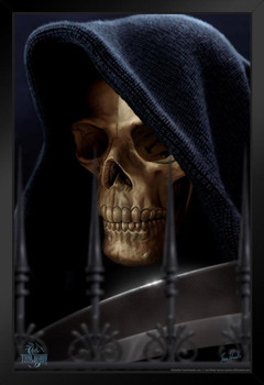 Grim Reaper Tom Wood Fantasy Art Death Horror Spooky Scary Halloween Decoration Stand or Hang Wood Frame Display 9x13
