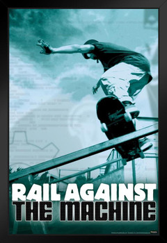 Rail Against The Machine Skater Humor Art Print Stand or Hang Wood Frame Display Poster Print 9x13