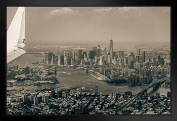 New York City From An Airplane Vintage Photo Photograph Art Print Stand or Hang Wood Frame Display Poster Print 13x9