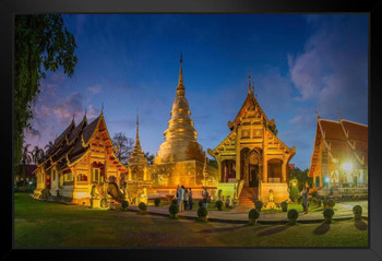 Wat Phra Singh Temple Chiang Mai Province Thailand Art Print Stand or Hang Wood Frame Display Poster Print 13x9