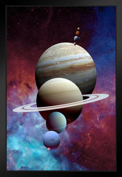 Earths Solar System Art Print Stand or Hang Wood Frame Display Poster Print 9x13