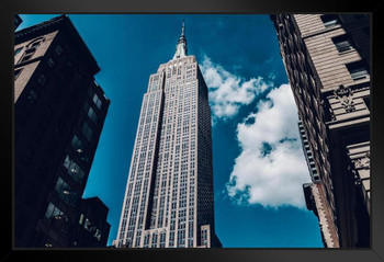 Empire State Building New York City NYC Low Angle Photo Photograph Art Print Stand or Hang Wood Frame Display Poster Print 9x13