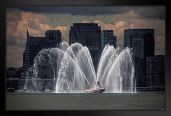 Fireboat Escort by Chris Lord Photo Photograph Art Print Stand or Hang Wood Frame Display Poster Print 9x13