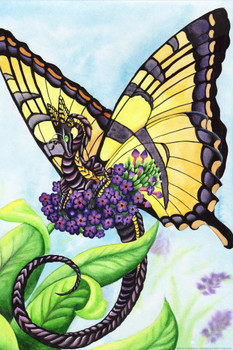 The Tiger Monarch Butterfly Dragon by Carla Morrow Fantasy Thick Paper Sign Print Picture 8x12