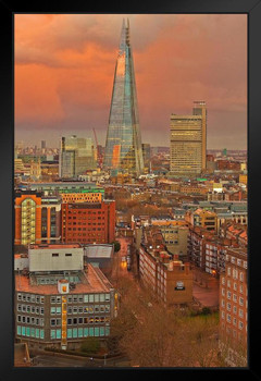 The Shard London Skyline United Kingdom UK Photo Photograph Art Print Stand or Hang Wood Frame Display Poster Print 9x13