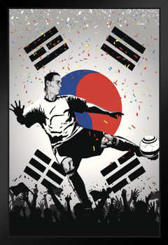 South Korea Soccer National Team Sports Art Print Stand or Hang Wood Frame Display Poster Print 9x13