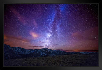 Milky Way over the Colorado Rockies Photo Photograph Art Print Stand or Hang Wood Frame Display Poster Print 13x9