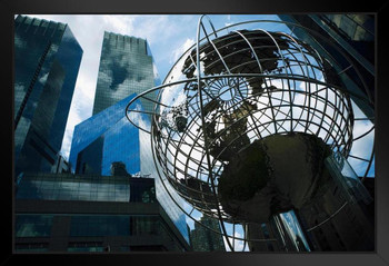 Globe of Earth Manhattan New York City NYC Photo Photograph Art Print Stand or Hang Wood Frame Display Poster Print 13x9