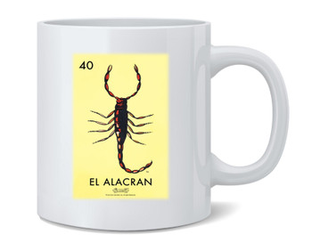 El Alacran Scorpion Card Mexican Bingo Ceramic Coffee Mug Tea Cup Fun Novelty Gift 12 oz