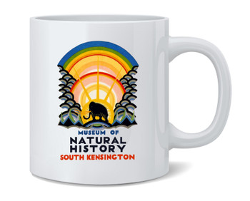 Natural History Museum London Retro Vintage Travel Ceramic Coffee Mug Tea Cup Fun Novelty Gift 12 oz