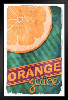 Orange Juice Retro Sign Advertisement Art Print Stand or Hang Wood Frame Display Poster Print 9x13