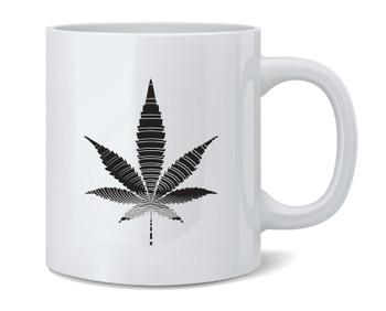 Pot Leaf Trippy Spiral 420 Retro Marijuana Weed Mug 12oz