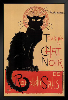 Le Chat Noir The Black Cat Bohemian Montmartre District Paris Vintage Advertisement Art Print Stand or Hang Wood Frame Display Poster Print 9x13
