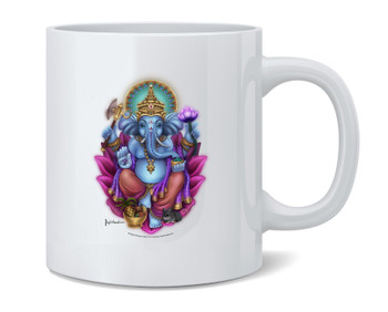 Ganesha by Brigid Ashwood Art Graphic Yoga Ceramic Coffee Mug Tea Cup Fun Novelty Gift 12 oz