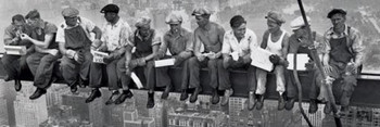 Charles C Ebbets Lunch Atop A Skyscraper Crossbeam RCA Building Rockefeller Center Poster - 62x21